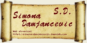Simona Damjančević vizit kartica
